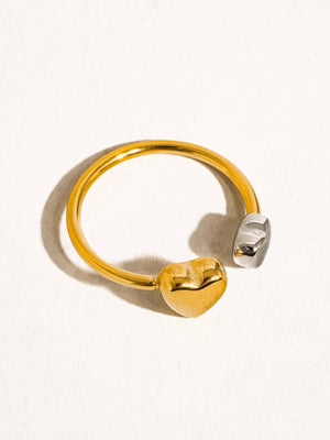 Flânerie by MAIQ - Loanni 18K Non-Tarnish Two Tone Heart Ring