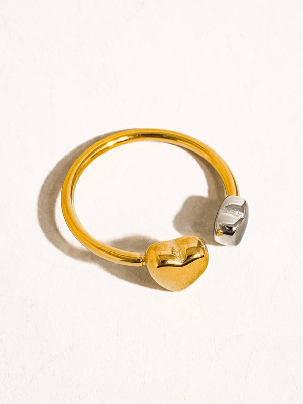 Flânerie by MAIQ - Loanni 18K Non-Tarnish Two Tone Heart Ring
