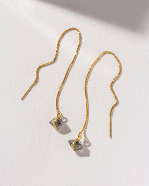 Rock Haven Threader Earrings - Herkimer Quartz