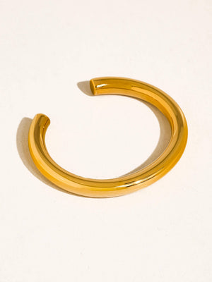 Roussel 18K Gold Non-Tarnish Classic Cuff Bangle
