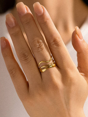 Flânerie by MAIQ - Ozzy 18K Gold Non-Tarnish Abstract Ring