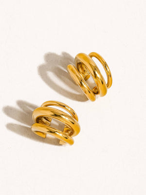Ames Non-Tarnish Trilayer C Hoop Ear Cuff