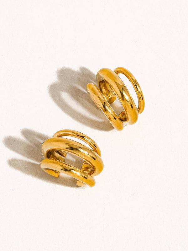 Ames Non-Tarnish Trilayer C Hoop Ear Cuff