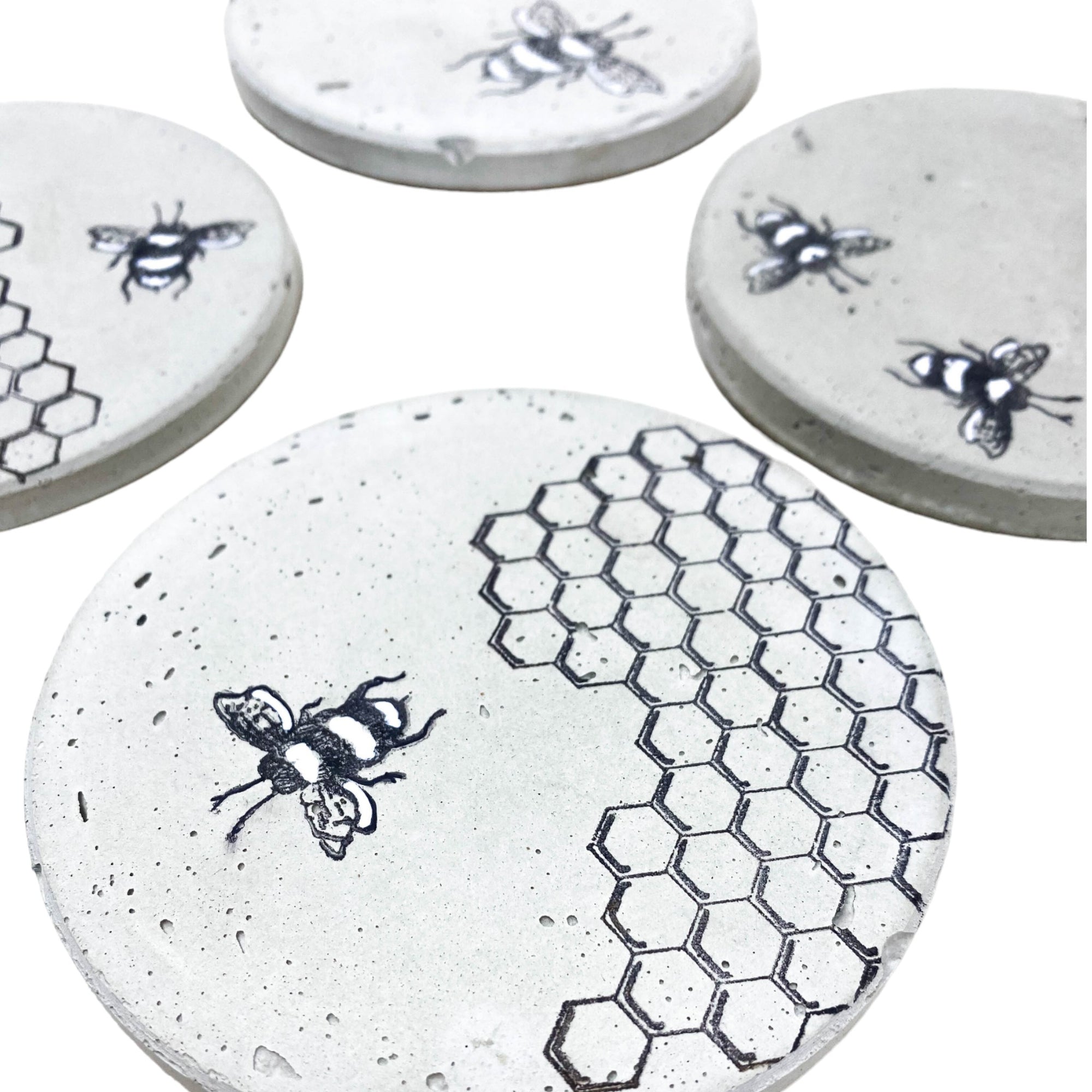 Bee Concrete Coasters