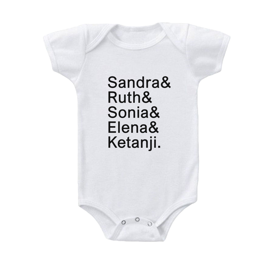 Lady Justice: Sandra Ruth Sonia and Elena and Ketanji Baby Onesie