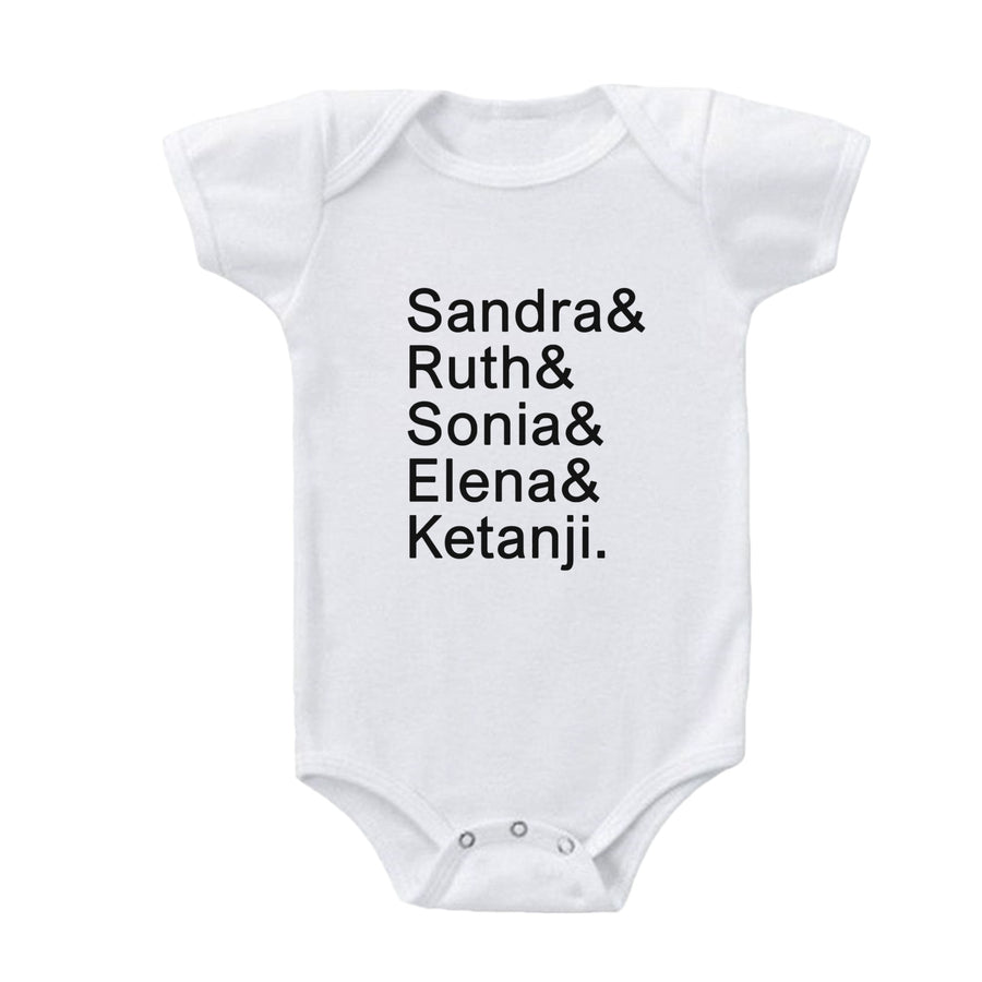 Lady Justice: Sandra Ruth Sonia and Elena and Ketanji Baby Onesie