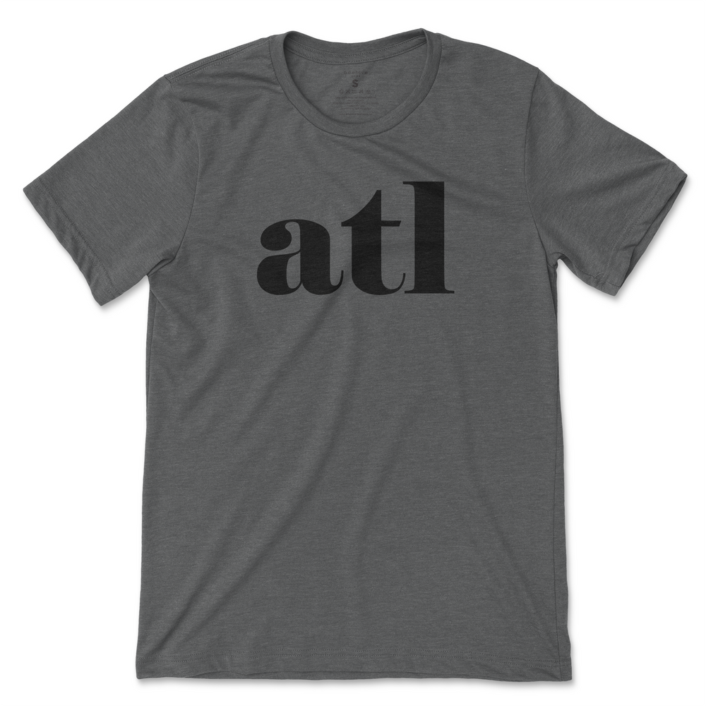 atl (lowercase) T-Shirt - Deep Gray (Black Print)