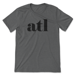 atl (lowercase) T-Shirt - Deep Gray (Black Print)