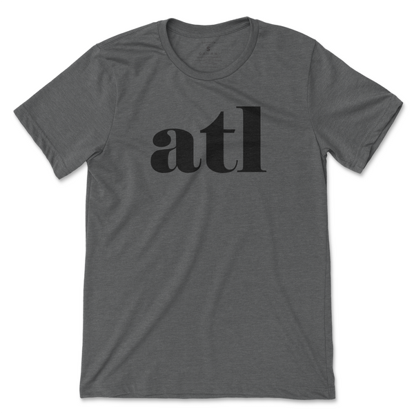 atl (lowercase) T-Shirt - Deep Gray (Black Print)