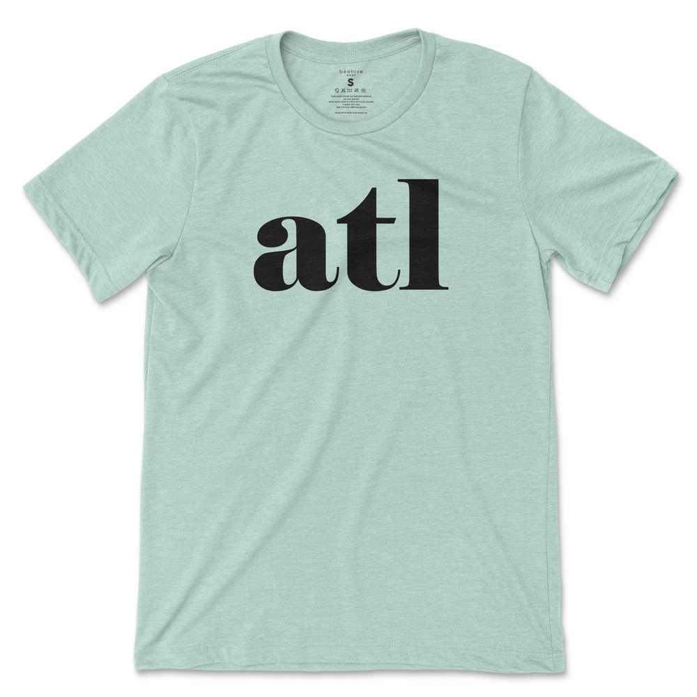 atl (lowercase) T-Shirt - Light Green (Black Print)