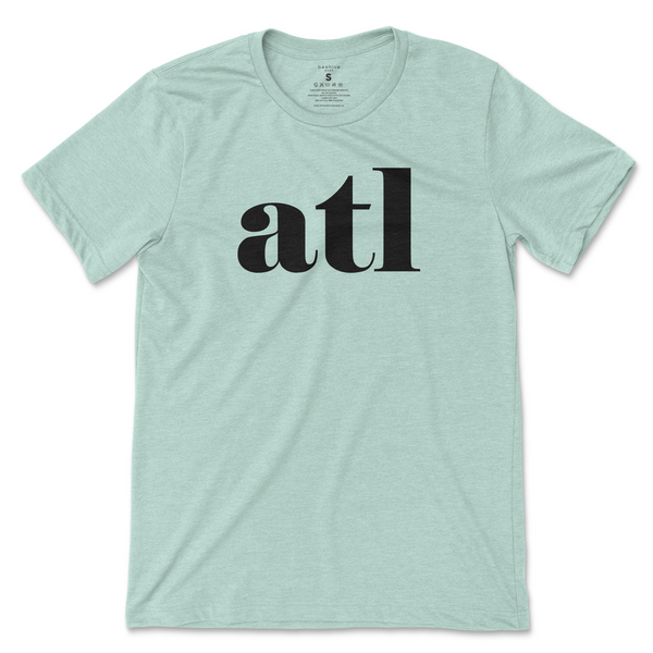 atl (lowercase) T-Shirt - Light Green (Black Print)