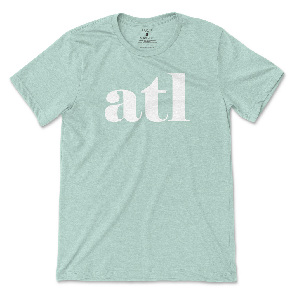 atl (lowercase) T-Shirt - Light Green (White Print)