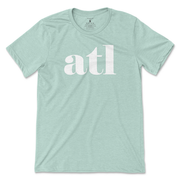 atl (lowercase) T-Shirt - Light Green (White Print)