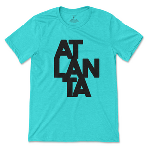 Block Atlanta T-Shirt - Turquoise (Black Print)