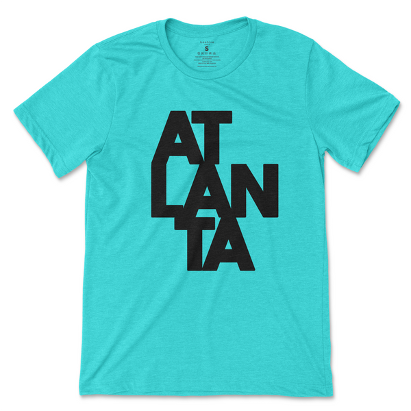 Block Atlanta T-Shirt - Turquoise (Black Print)