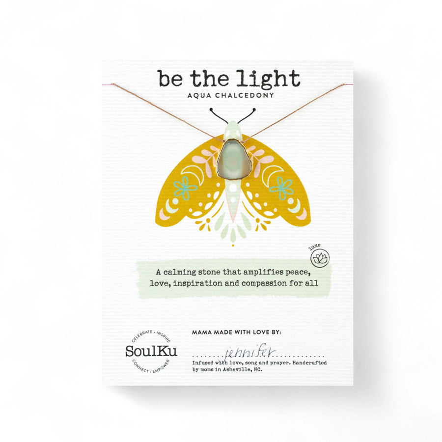 Be the Light Aqua Chalcedony Necklace