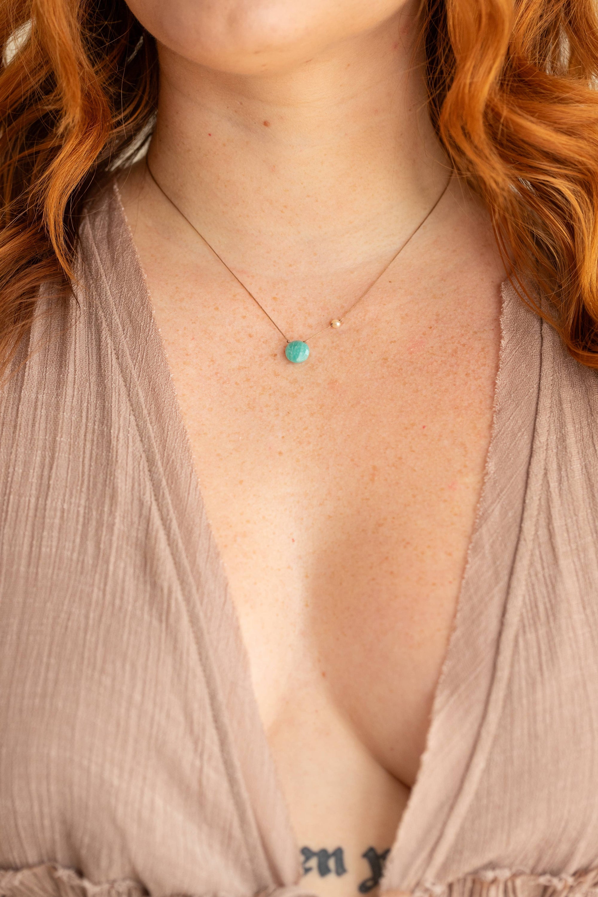 You are Brave Amazonite Necklace