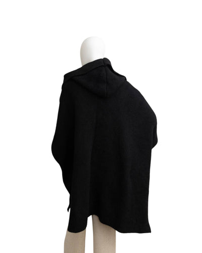 Black Hooded Ruana