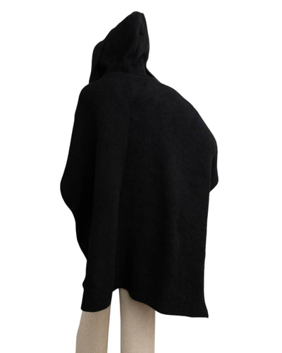 Black Hooded Ruana