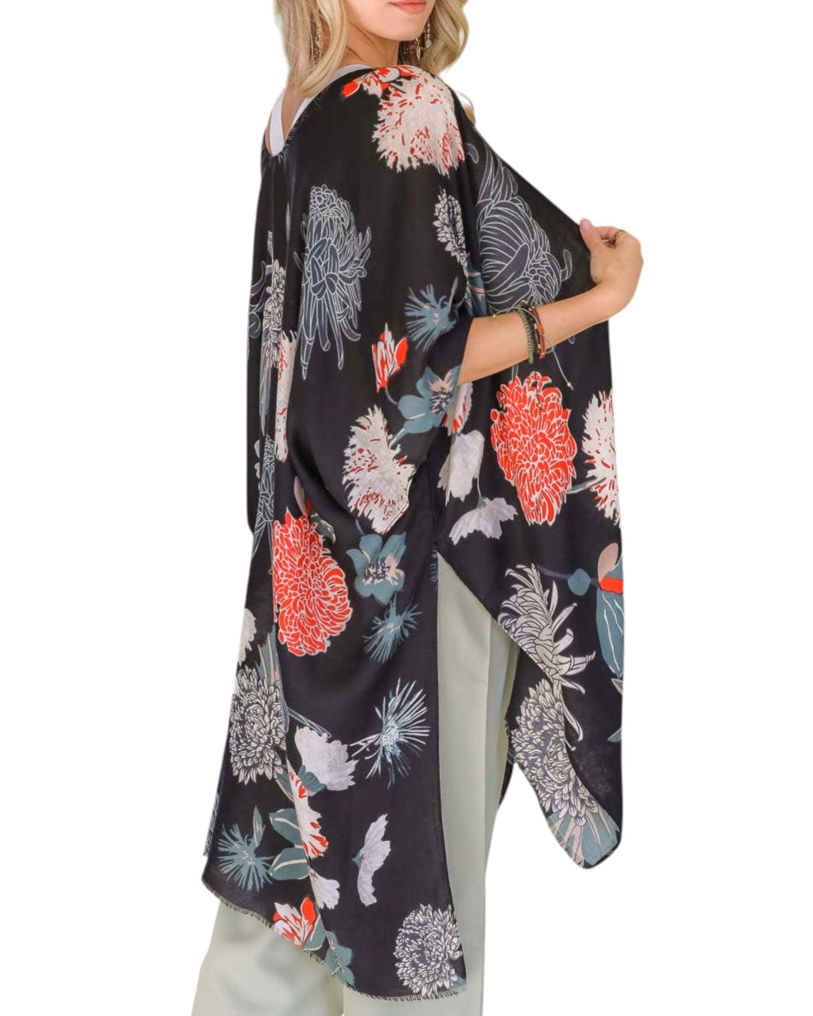 Floral Motif Kimono