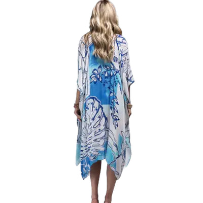 Blue Palm Kimono