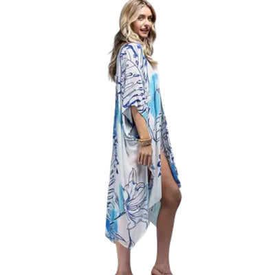 Blue Palm Kimono