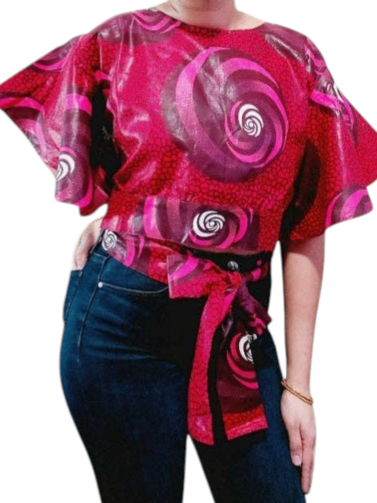 Bonica Ankara Fabric Crop Top