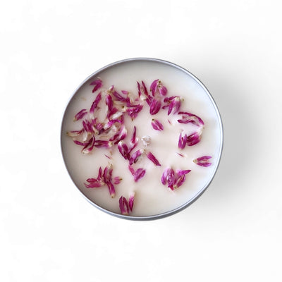 Botanical Candle - Purple Gomphrena