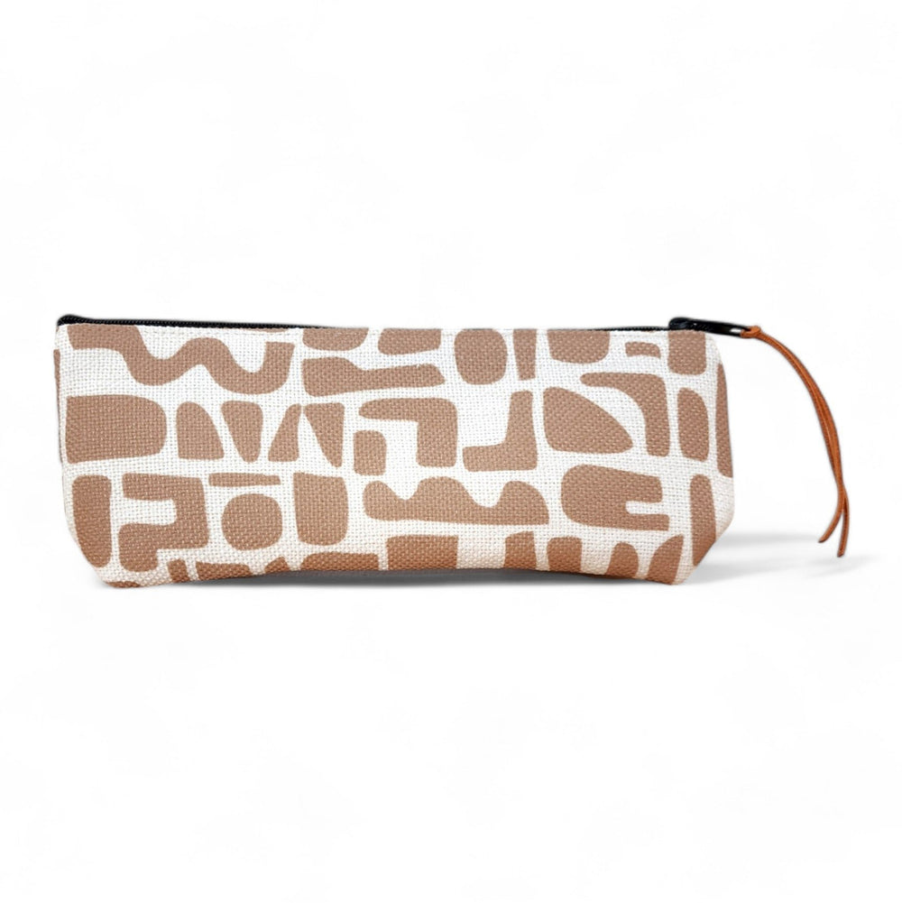 Abstract Brown Pencil Pouch
