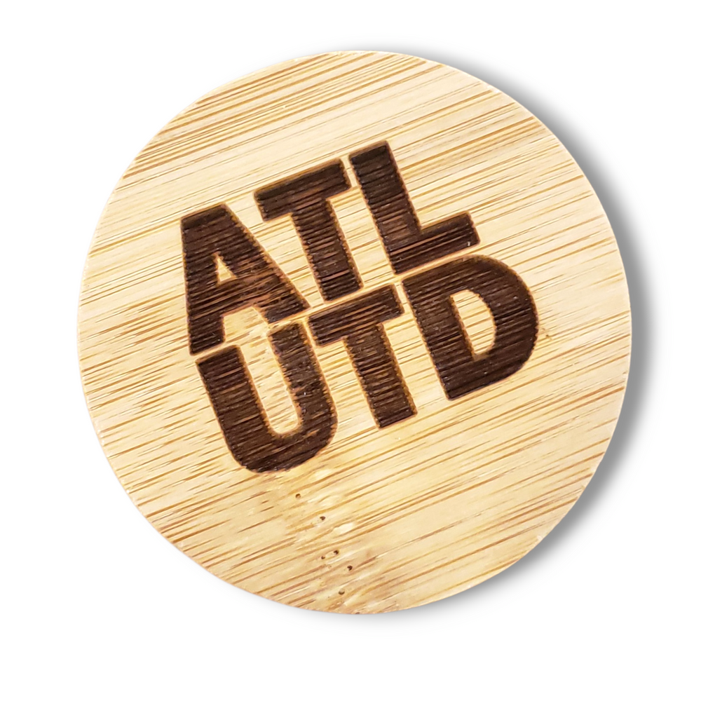 Round Magnetic Wood Engraved Bottle Opener - ATL UTD