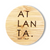 Round Magnetic Wood Engraved Bottle Opener - Atlanta EST. 1847