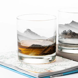 Black Lantern - Mountains and Clouds Whiskey Glasses