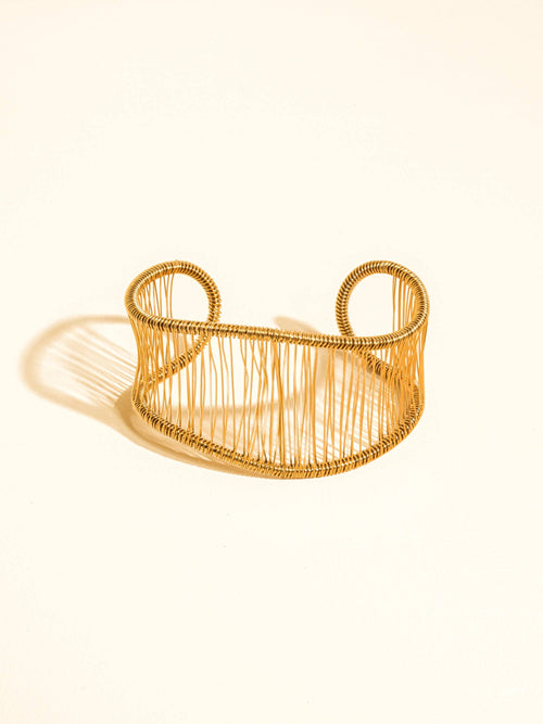 Flânerie by MAIQ - Chantôme 18K Gold Non-Tarnish Woven Cuff Bracelet