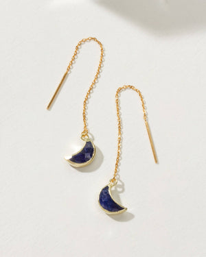 Sapphire Eclipse Threader Earrings