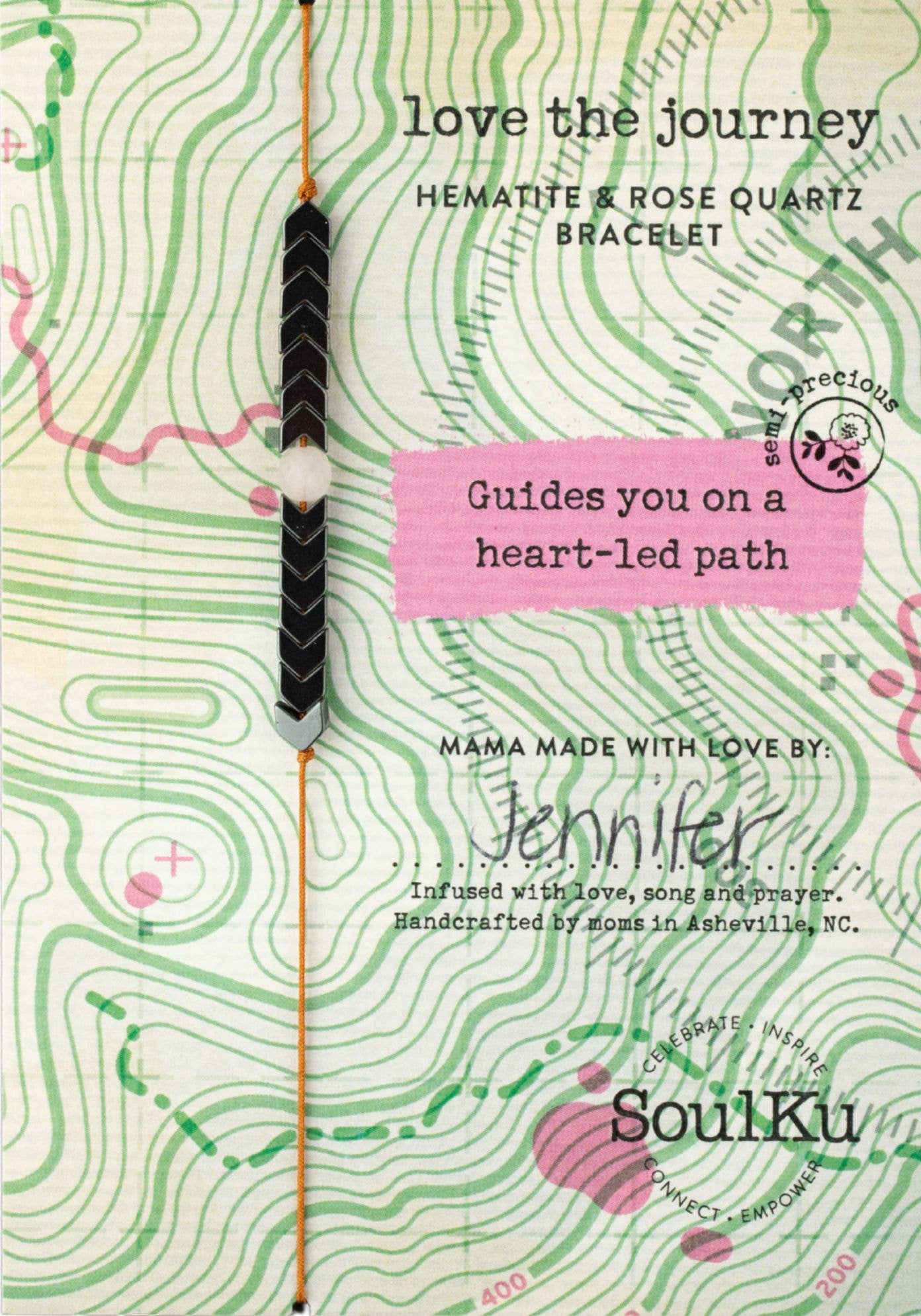 Love the Journey Rose Quartz Adjustable Bracelet