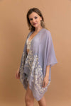 Boho Chic Floral Embroidered Kimono | Stitch Detail 🌼