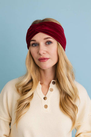 Black Soft Twisted Velvet Headband