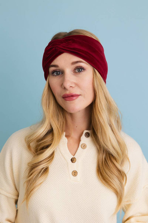 Black Soft Twisted Velvet Headband