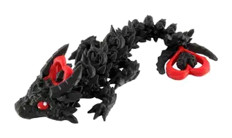 Articulated 3D Printed Dragon Figurine (5")