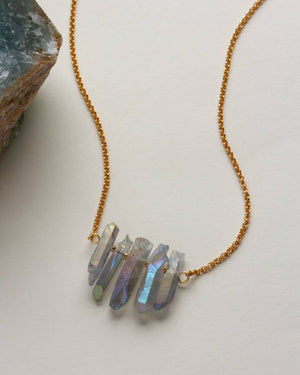 Luna Norte - Rainy Day Necklace - Rainbow Quartz