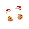 Santa's Milk and Cookies Christmas Studs