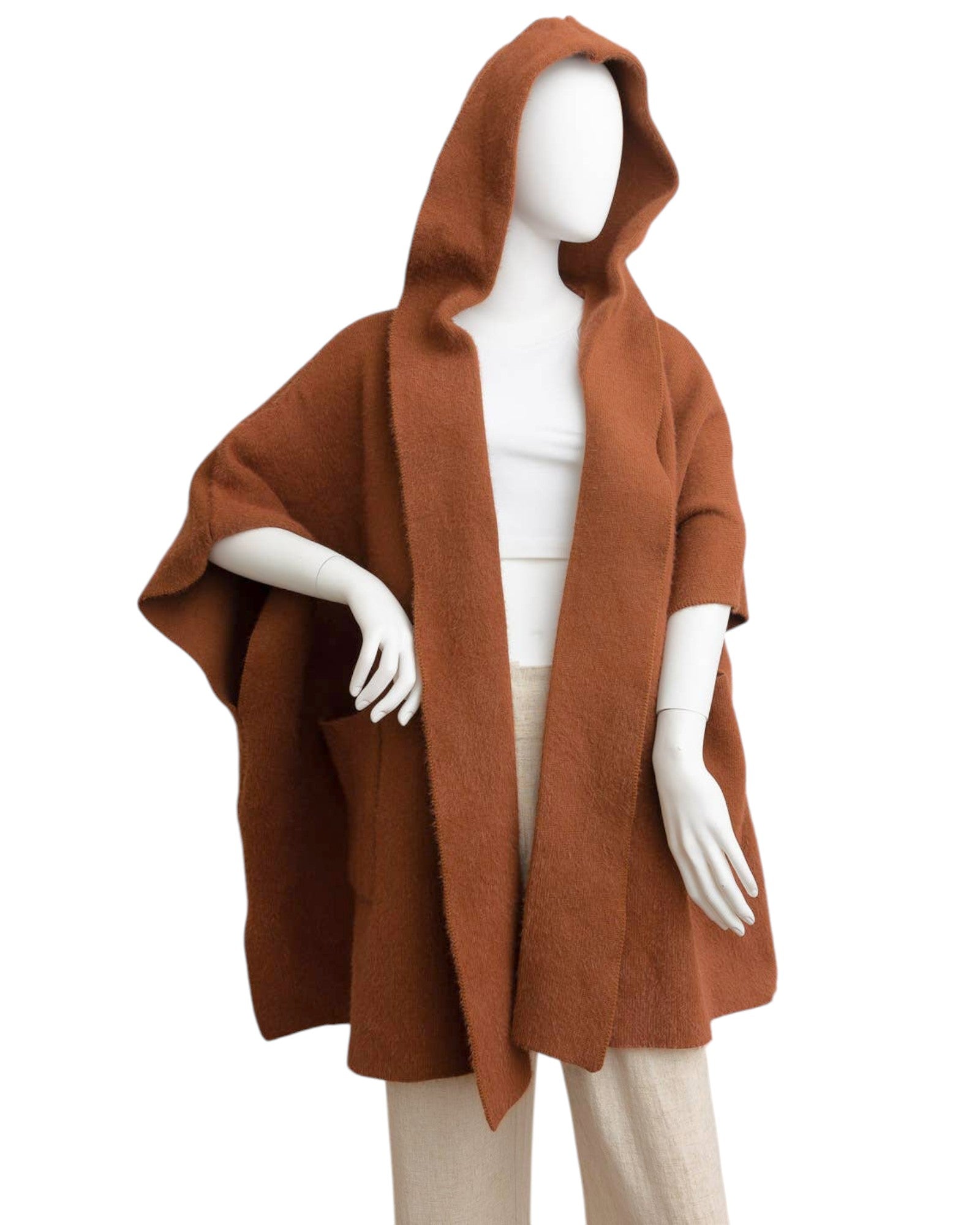 Camel Hooded Ruana