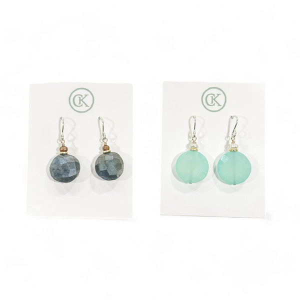 WHS Stone Coin Earrings