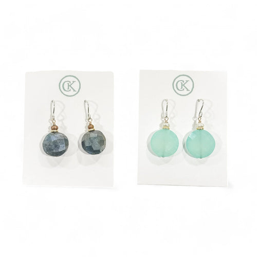 WHS Stone Coin Earrings