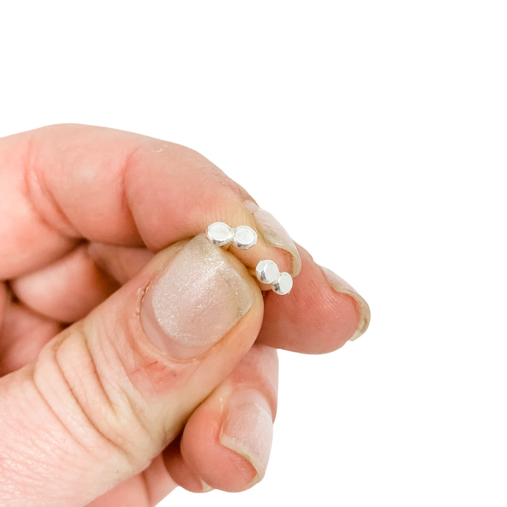 WHS 2 Dot Studs - sterling silver