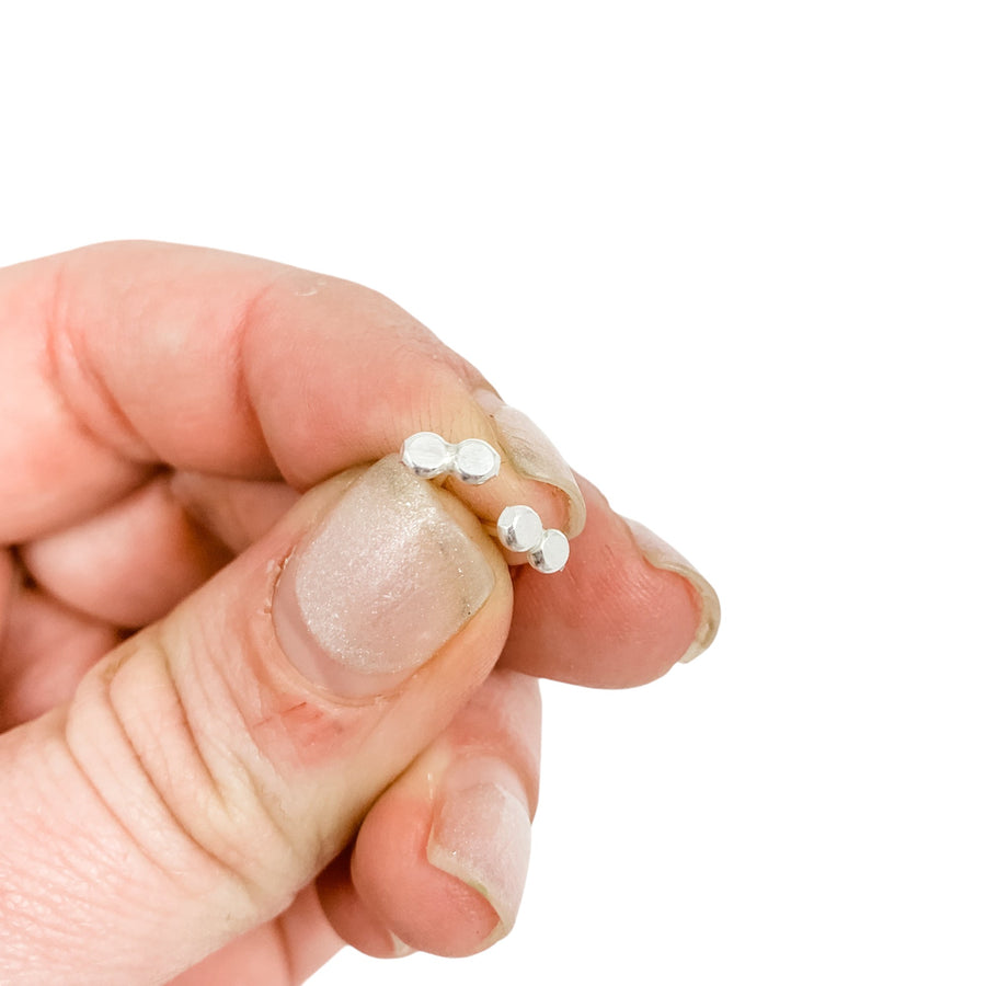 WHS 2 Dot Studs - sterling silver