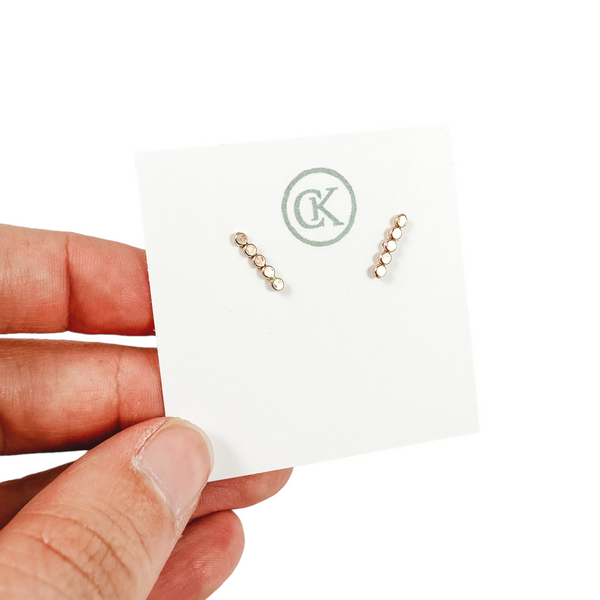 WHS 5 Dot Studs - gold-filled