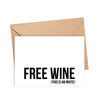 Card - FREE WINE