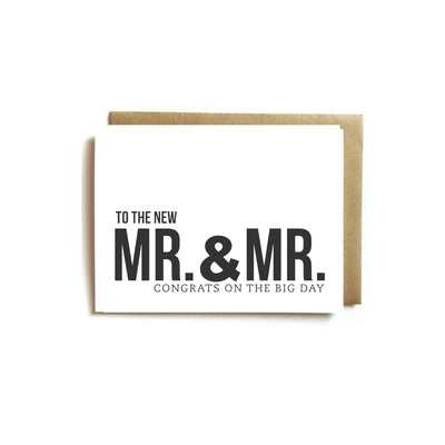 Card -  TO THE NEW MR. & MR. CONGRATS ON THE BIG DAY