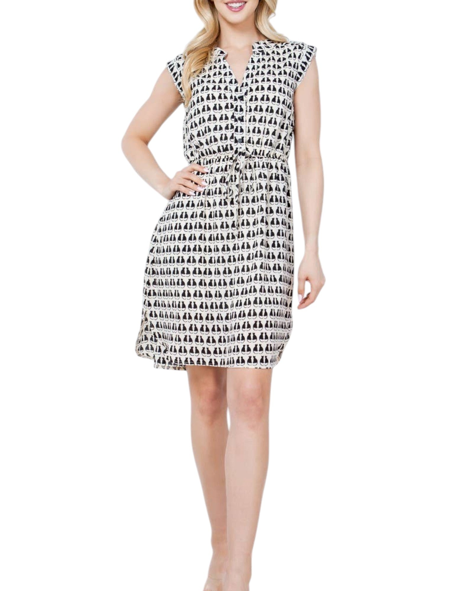 Duo Cat Print Dress